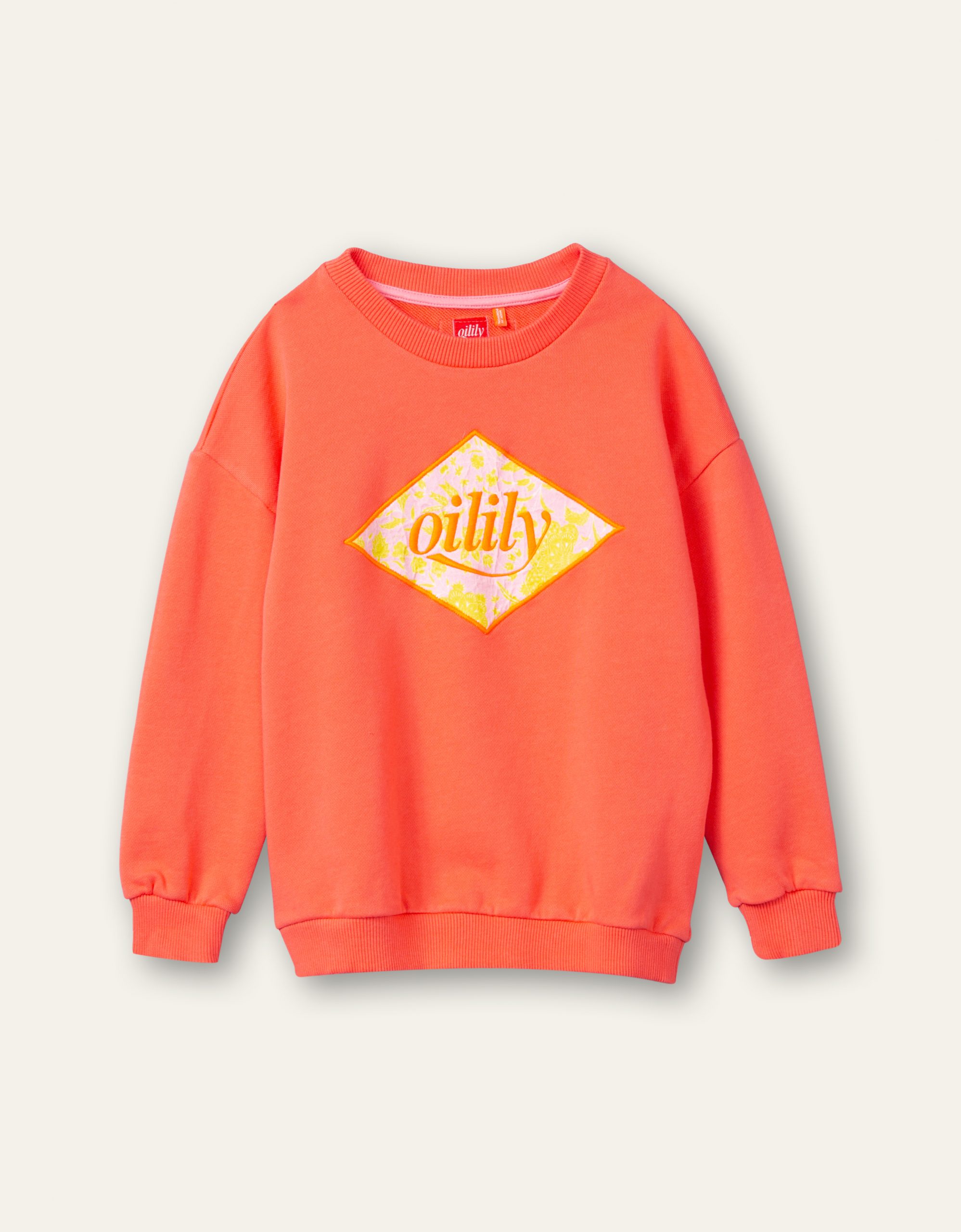 Oilily SS21 Heritage Sweater Hot Coral/Orange Paisley Logo